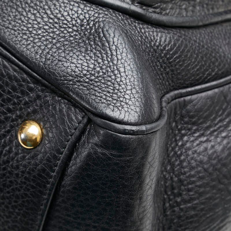 Gucci Double G Handbag Boston Bag 251813 Black Leather Women Gucci