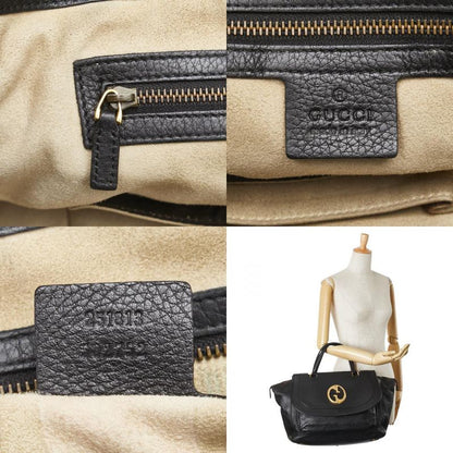 Gucci Double G Handbag Boston Bag 251813 Black Leather Women Gucci