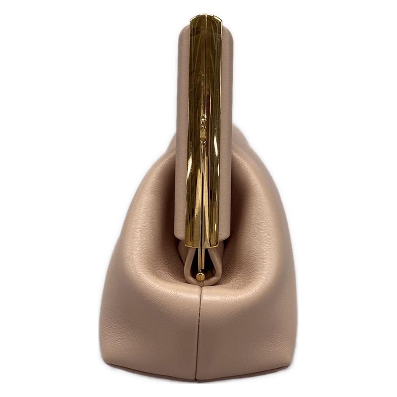 Fendi Clutch Bag First Small 8bp129-abve Pink Beige And Gold Leather