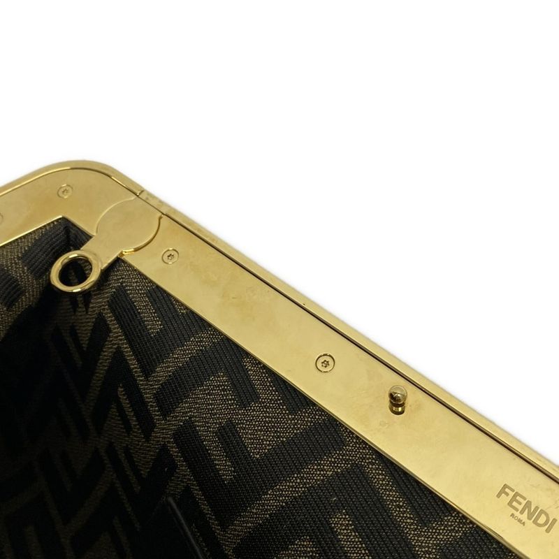 Fendi Clutch Bag First Small 8bp129-abve Pink Beige And Gold Leather