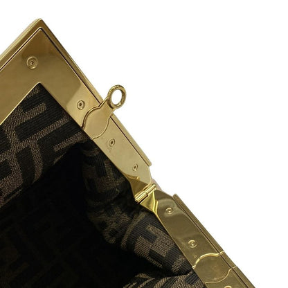 Fendi Clutch Bag First Small 8bp129-abve Pink Beige And Gold Leather