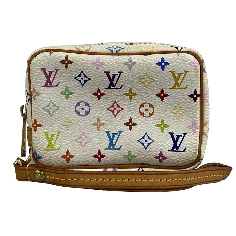 Louis Vuitton Pouch Monogram Multicolor Trousse Wapiti M58033 Bronze Leather