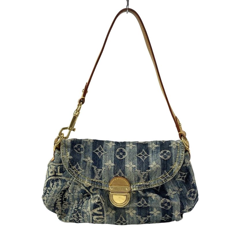 Louis Vuitton Shoulder Bag Monogram Denim Mini Pleated Rayet M95333 Cruise Blue