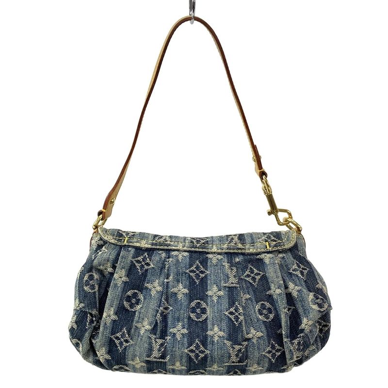 Louis Vuitton Shoulder Bag Monogram Denim Mini Pleated Rayet M95333 Cruise Blue