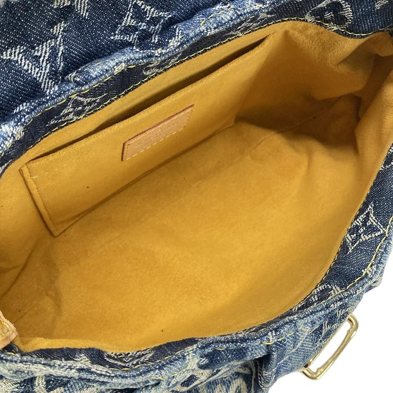 Louis Vuitton Shoulder Bag Monogram Denim Mini Pleated Rayet M95333 Cruise Blue