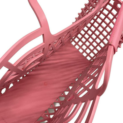 Fendi Tote Bag Basket Medium 8bh389 Pink Basket Bag Leather