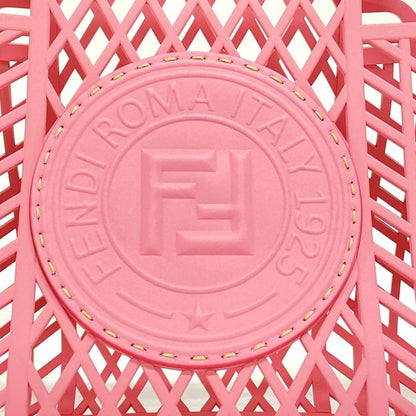 Fendi Tote Bag Basket Medium 8bh389 Pink Basket Bag Leather