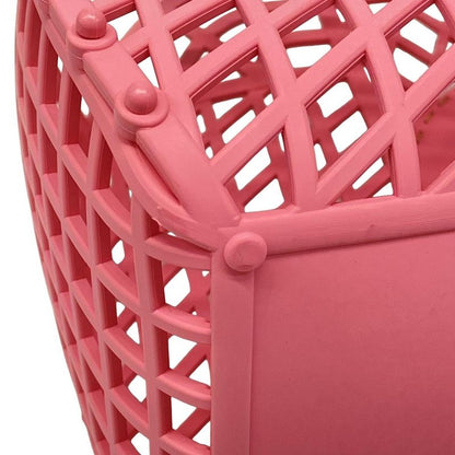 Fendi Tote Bag Basket Medium 8bh389 Pink Basket Bag Leather