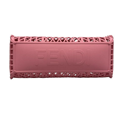 Fendi Tote Bag Basket Medium 8bh389 Pink Basket Bag Leather