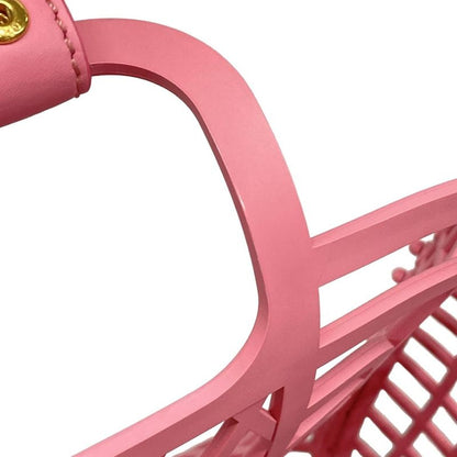 Fendi Tote Bag Basket Medium 8bh389 Pink Basket Bag Leather