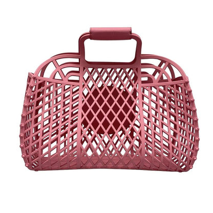 Fendi Tote Bag Basket Medium 8bh389 Pink Basket Bag Leather