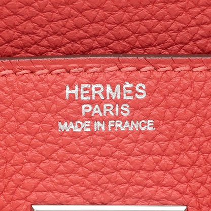 Hermes Handbag Birkin 30 Togo Rose Jaipur Silver Hardware Pink Engraved R