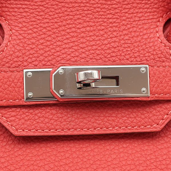 Hermes Handbag Birkin 30 Togo Rose Jaipur Silver Hardware Pink Engraved R