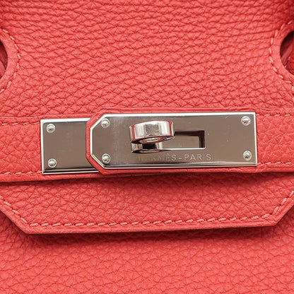 Hermes Handbag Birkin 30 Togo Rose Jaipur Silver Hardware Pink Engraved R