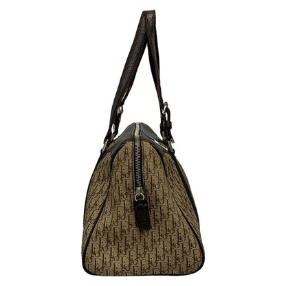 Dior/christian Dior Handbag Street Chic/trotter Beige And Dark Brown Mini