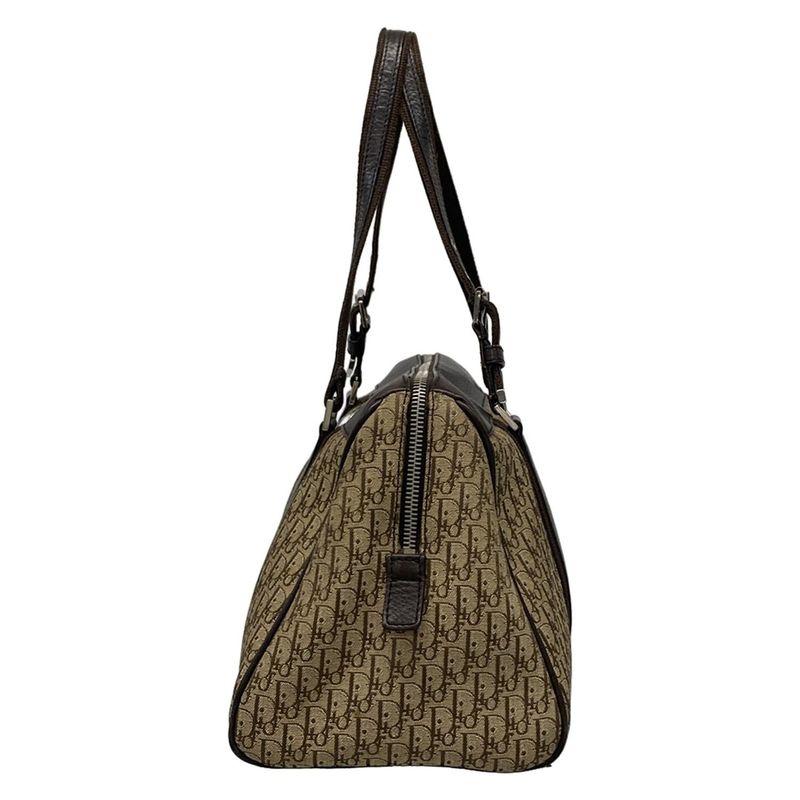 Dior/christian Dior Handbag Street Chic/trotter Beige And Dark Brown Mini