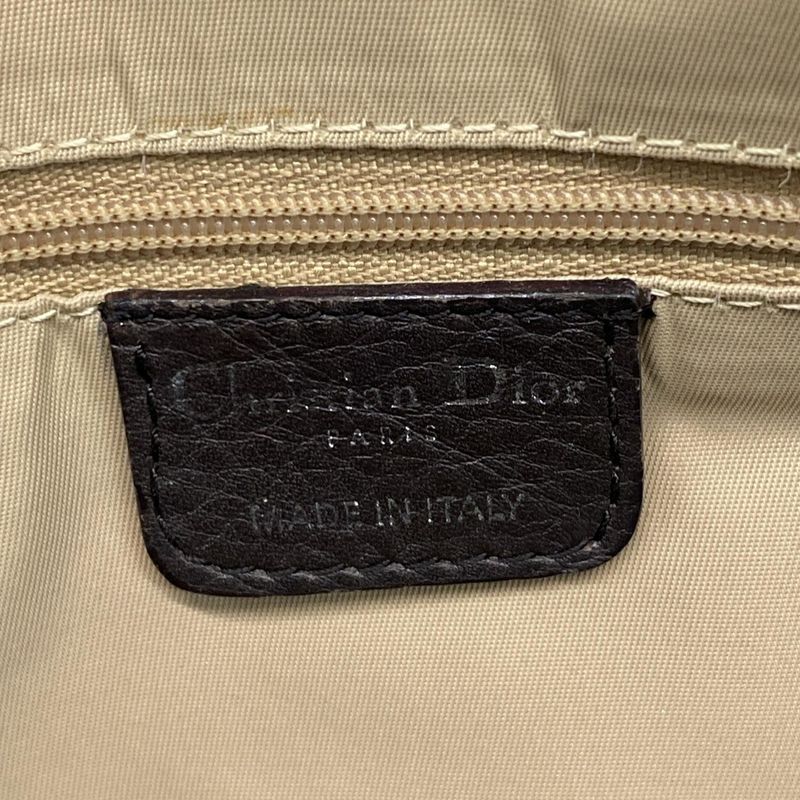 Dior/christian Dior Handbag Street Chic/trotter Beige And Dark Brown Mini