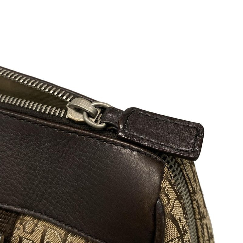 Dior/christian Dior Handbag Street Chic/trotter Beige And Dark Brown Mini