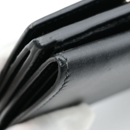 Balenciaga Trifold Wallet Mini Compact Wallet Black Leather 64bs001