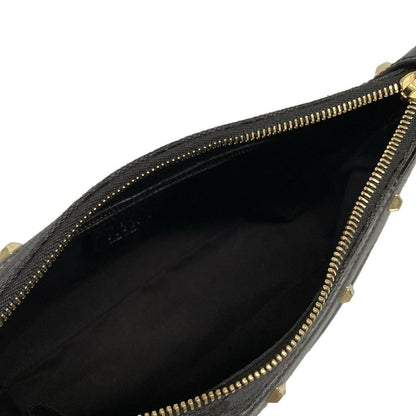 Gucci Handbag Bamboo/gg Pattern 137378 Black Studded
