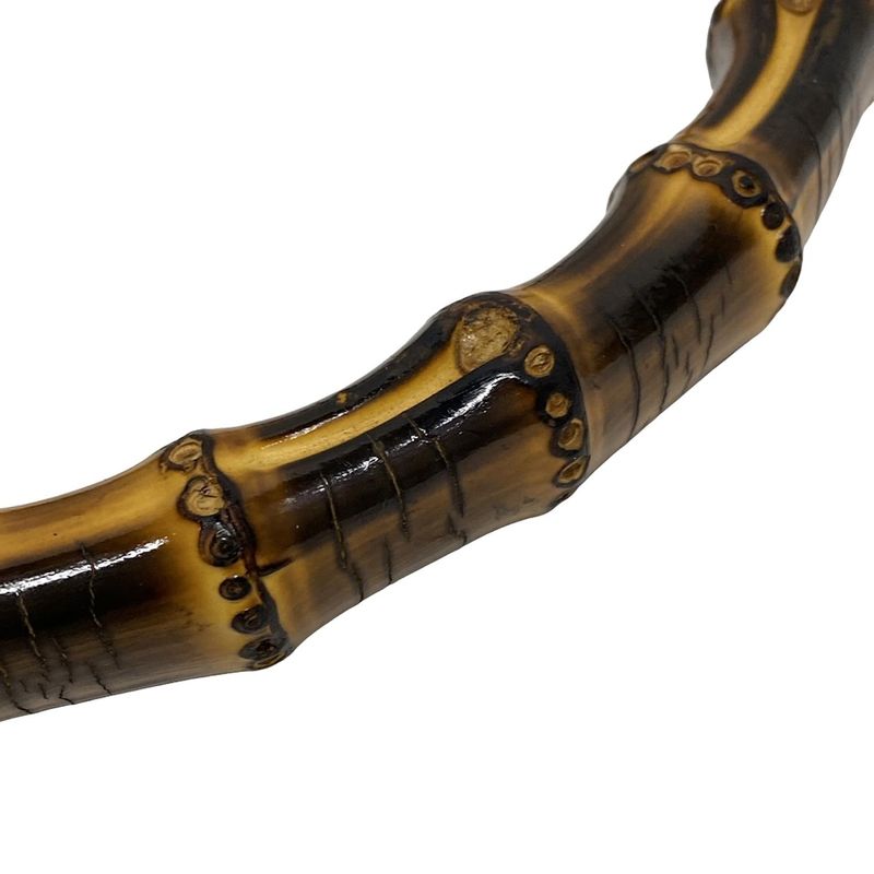 Gucci Handbag Bamboo/gg Pattern 137378 Black Studded