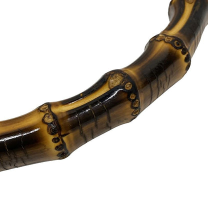 Gucci Handbag Bamboo/gg Pattern 137378 Black Studded