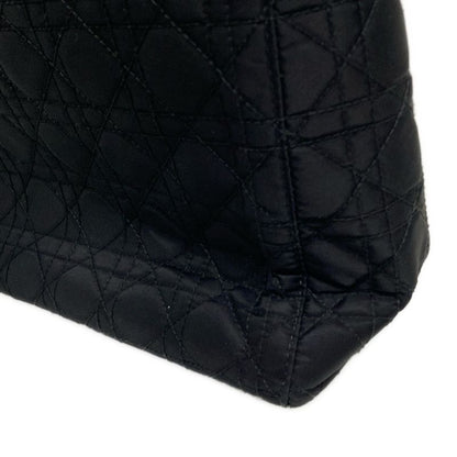 Dior/christian Dior Handbag Lady Dior Large Bag Black Gold Hardware Leather