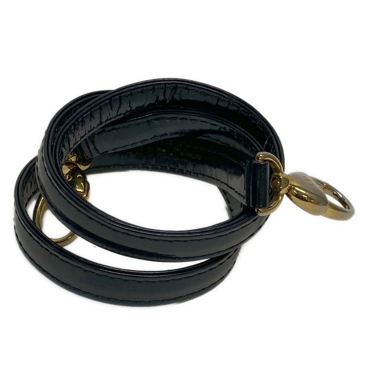 Dior/christian Dior Handbag Lady Dior Large Bag Black Gold Hardware Leather