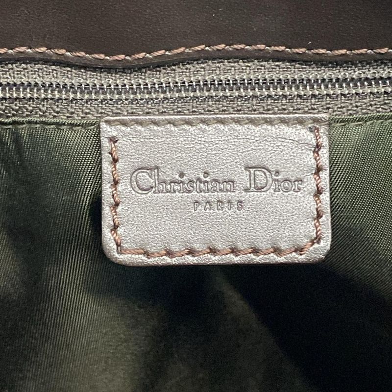 Dior/christian Dior Handbag Street Chic/trotter Dark Brown Leather