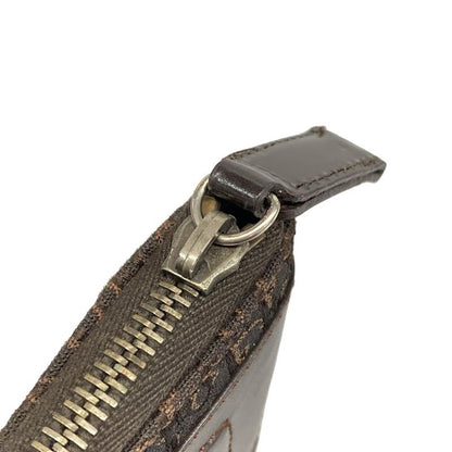 Dior/christian Dior Handbag Street Chic/trotter Dark Brown Leather