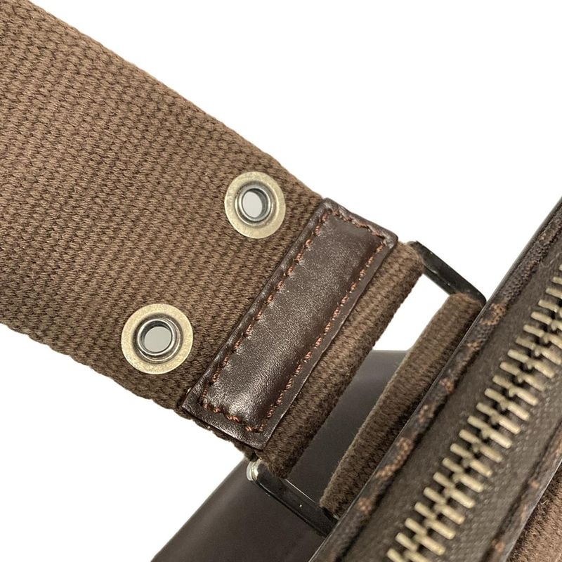 Dior/christian Dior Handbag Street Chic/trotter Dark Brown Leather