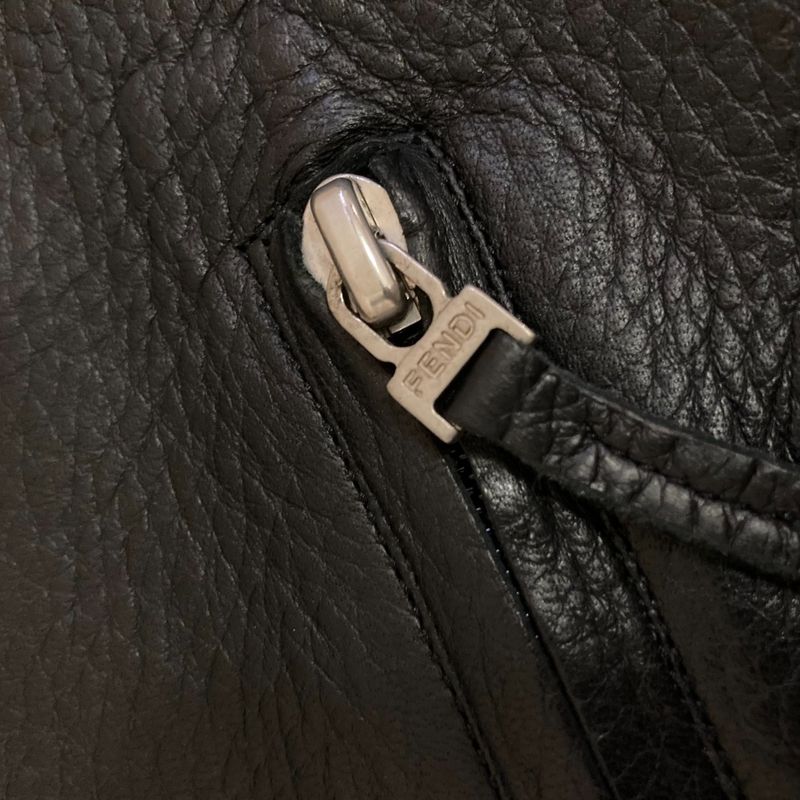 Fendi Leather Side Zip Pointed Toe Long Boots Size 35.5 Equivalent To 22.5cm