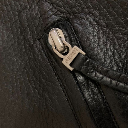 Fendi Leather Side Zip Pointed Toe Long Boots Size 35.5 Equivalent To 22.5cm