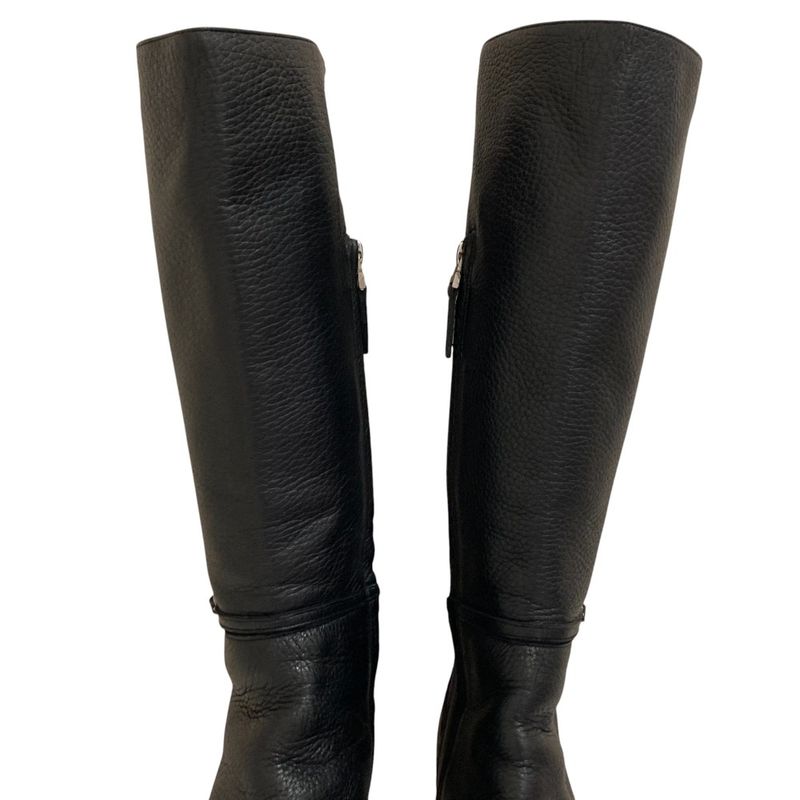 Fendi Leather Side Zip Pointed Toe Long Boots Size 35.5 Equivalent To 22.5cm