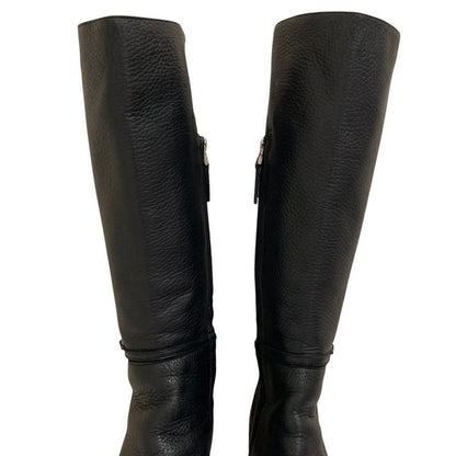 Fendi Leather Side Zip Pointed Toe Long Boots Size 35.5 Equivalent To 22.5cm