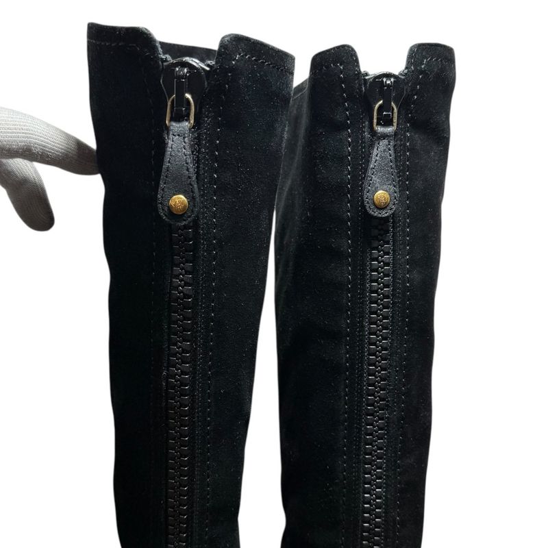 Gucci Suede Long Boots Size 35C 22cm (8.66in) Equivalent Black Women's Used