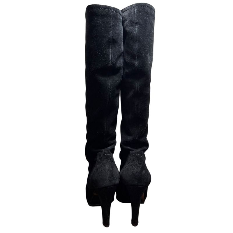 Gucci Suede Long Boots Size 35C 22cm (8.66in) Equivalent Black Women's Used