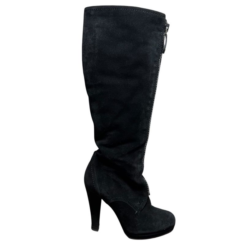 Gucci Suede Long Boots Size 35C 22cm (8.66in) Equivalent Black Women's Used