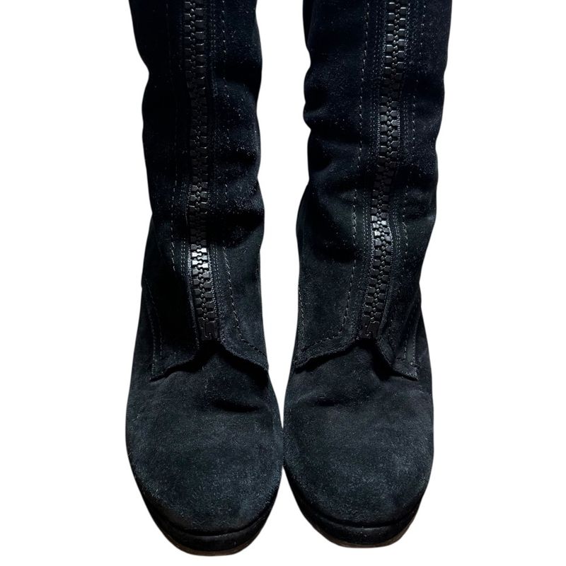 Gucci Suede Long Boots Size 35C 22cm (8.66in) Equivalent Black Women's Used