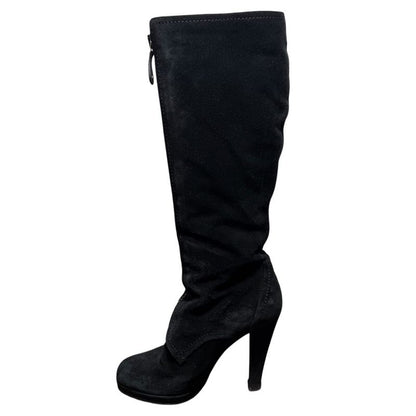 Gucci Suede Long Boots Size 35C 22cm (8.66in) Equivalent Black Women's Used