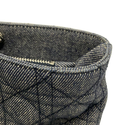Dior/christian Dior Tote Bag Canage Stitch Navy Leather