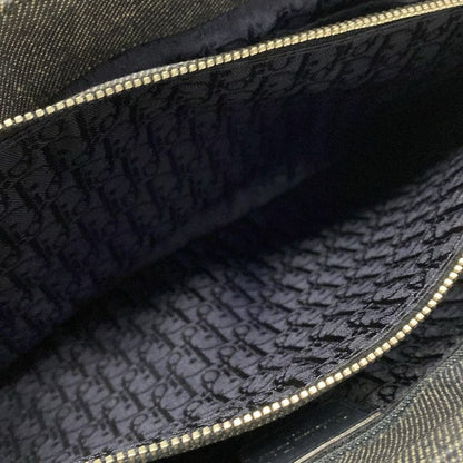 Dior/christian Dior Tote Bag Canage Stitch Navy Leather