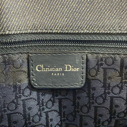 Dior/christian Dior Tote Bag Canage Stitch Navy Leather