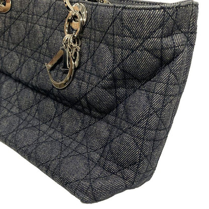 Dior/christian Dior Tote Bag Canage Stitch Navy Leather