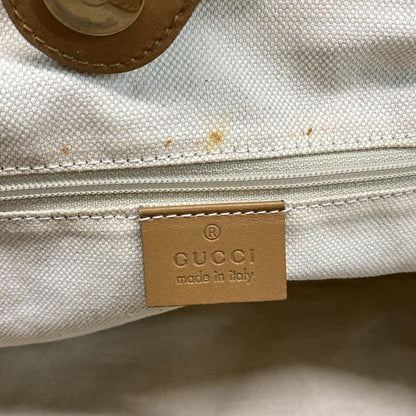 Gucci Tote Bag Sookie/gg Pattern 211944 Blue Ivory And Brown Leather