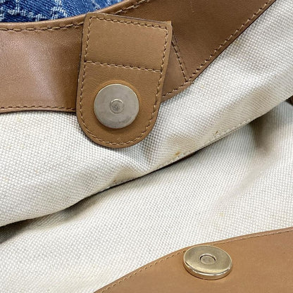 Gucci Tote Bag Sookie/gg Pattern 211944 Blue Ivory And Brown Leather