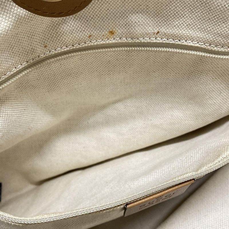 Gucci Tote Bag Sookie/gg Pattern 211944 Blue Ivory And Brown Leather