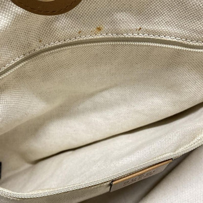 Gucci Tote Bag Sookie/gg Pattern 211944 Blue Ivory And Brown Leather