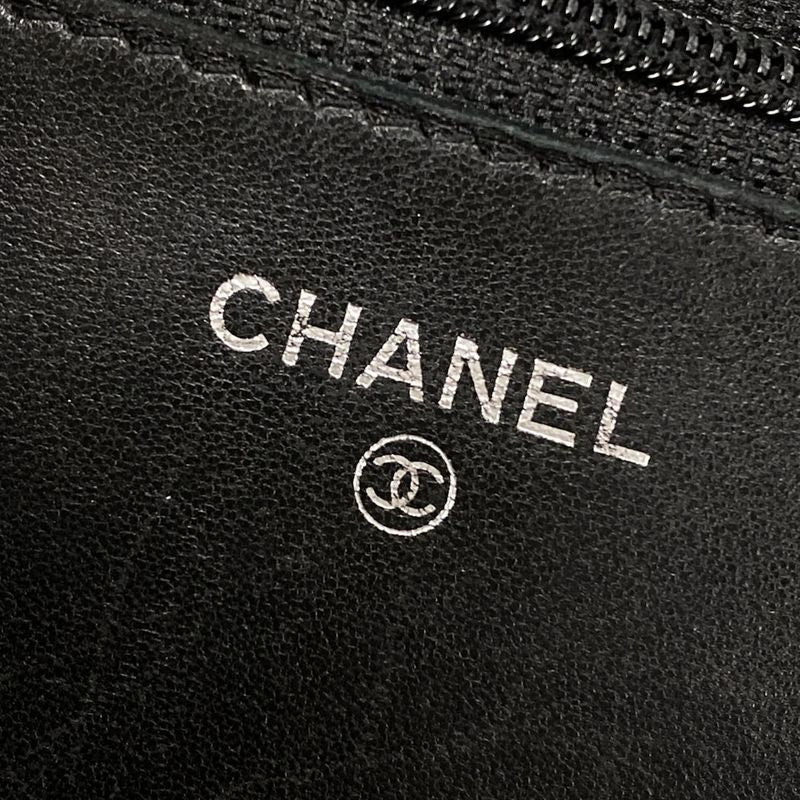 Chanel Wallet Matelasse A33814 Black Chain Wallet W/silver Hardware Lambskin