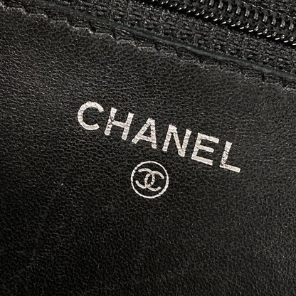 Chanel Wallet Matelasse A33814 Black Chain Wallet W/silver Hardware Lambskin